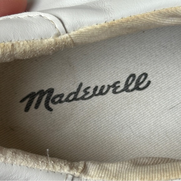 Madewell White Sneakers with Red Laces‎ Size 9 - Picture 7 of 8